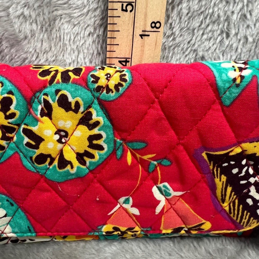 Vera Bradley‎ RFID Trifold Wallet Kumquat Floral Quilted Authentic New - Picture 4 of 12